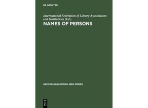 9783598113420 - Names of Persons Gebunden