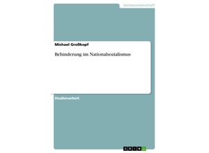 9783638772334 - Behinderung im Nationalsozialismus - Michael Großkopf Kartoniert (TB)