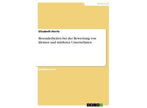 9783638825719 - Besonderheiten bei der Bewertung von kleinen und mittleren Unternehmen - Elisabeth Herrle Kartoniert (TB)