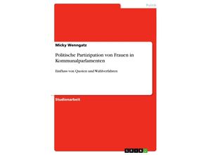 9783640672073 - Politische Partizipation von Frauen in Kommunalparlamenten - Micky Wenngatz Kartoniert (TB)