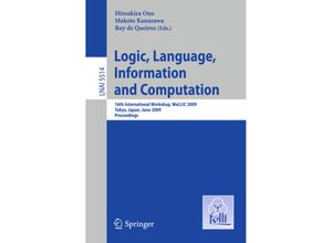 9783642022609 - Logic Language Information and Computation Kartoniert (TB)