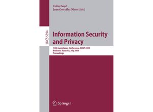 9783642026195 - Information Security and Privacy Kartoniert (TB)