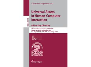 9783642027062 - Universal Access in Human-Computer Interaction Addressing Diversity Kartoniert (TB)