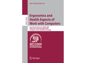 9783642027307 - Ergonomics and Health Aspects of Work with Computers Kartoniert (TB)