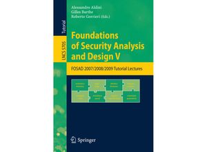 9783642038280 - Foundations of Security Analysis and Design V Kartoniert (TB)