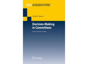 9783642041525 - Decision-Making in Committees - Nicola Friederike Maaser Kartoniert (TB)