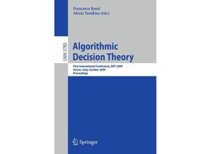 9783642044274 - Algorithmic Decision Theory Kartoniert (TB)