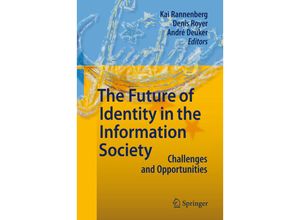 9783642100154 - The Future of Identity in the Information Society Kartoniert (TB)