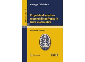 9783642110177 - Proprietà di media e teoremi di confronto in fisica matematica Kartoniert (TB)