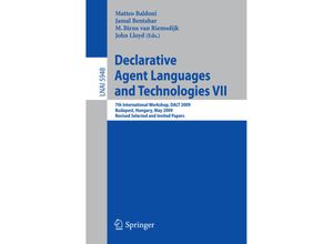 9783642113543 - Declarative Agent Languages and Technologies VII Kartoniert (TB)