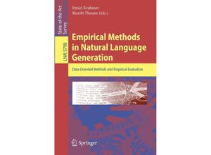 9783642155727 - Empirical Methods in Natural Language Generation Kartoniert (TB)