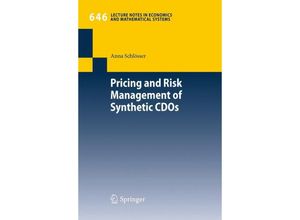 9783642156083 - Pricing and Risk Management of Synthetic CDOs - Anna Schlösser Kartoniert (TB)