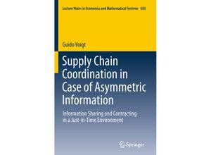 9783642201318 - Supply Chain Coordination in Case of Asymmetric Information - Guido Vogt Kartoniert (TB)