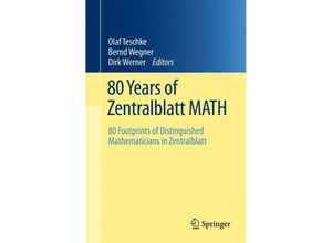 9783642211713 - 80 Years of Zentralblatt MATH Kartoniert (TB)