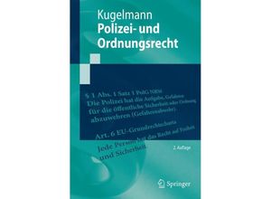 9783642233746 - Springer-Lehrbuch   Polizei- und Ordnungsrecht - Dieter Kugelmann Kartoniert (TB)