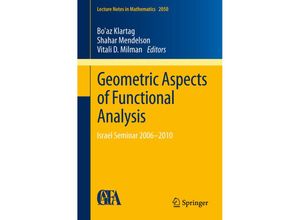 9783642298486 - Geometric Aspects of Functional Analysis Kartoniert (TB)