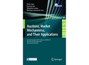 9783642309120 - Auctions Market Mechanisms and Their Applications Kartoniert (TB)