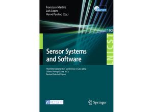 9783642327773 - Sensor Systems and Software Kartoniert (TB)