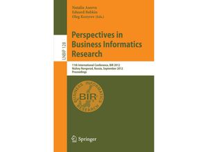 9783642332807 - Perspectives in Business Informatics Research Kartoniert (TB)