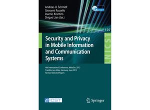 9783642333910 - Security and Privacy in Mobile Information and Communication Systems Kartoniert (TB)