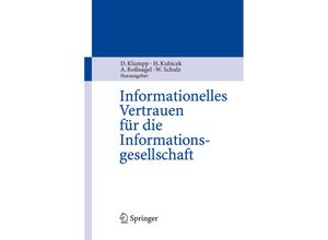 9783642337628 - Informationelles Vertrauen für die Informationsgesellschaft Kartoniert (TB)