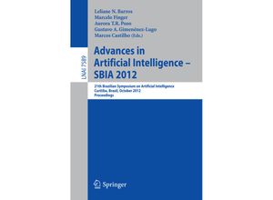 9783642344589 - Advances in Artificial Intelligence - SBIA 2012 Kartoniert (TB)