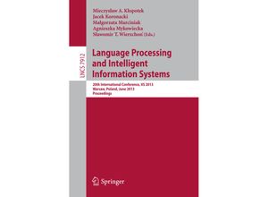 9783642386336 - Language Processing and Intelligent Information Systems Kartoniert (TB)