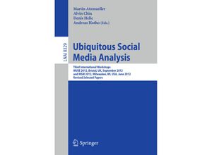 9783642453915 - Ubiquitous Social Media Analysis Kartoniert (TB)