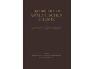 9783642458057 - Handbuch der analytischen Chemie Handbook of Analytical Chemistry   2   1   1a   Elemente der Ersten Hauptgruppe Einschl Ammonium - Horst Schilling Hans Spandau Old?ich Tomí?ek Kartoniert (TB)