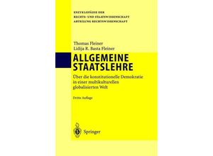 9783642621307 - Enzyklopädie der Rechts- und Staatswissenschaft   Allgemeine Staatslehre - Thomas Fleiner Lidija R Basta Fleiner Kartoniert (TB)