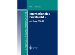 9783642622335 - Praxiskommentare   Internationales Privatrecht Art 3-46 EGBGB - Dirk Looschelders Kartoniert (TB)