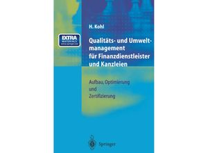 9783642645686 - Qualitäts- und Umweltmanagement für Finanzdienstleister und Kanzleien - Herfried Kohl Kartoniert (TB)