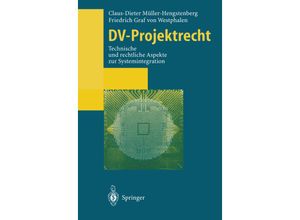 9783642788970 - DV-Projektrecht - Claus-Dieter Müller-Hengstenberg Friedrich Graf von Westphalen Kartoniert (TB)