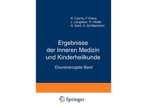 9783642887918 - Ergebnisse der inneren Medizin und Kinderheilkunde - L Langstein A Schittenhelm Kartoniert (TB)