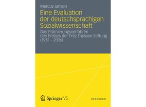 9783658001865 - Eine Evaluation der deutschsprachigen Sozialwissenschaft - Marcus Jansen Kartoniert (TB)