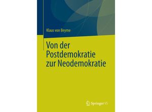 9783658009809 - Von der Postdemokratie zur Neodemokratie - Klaus von Beyme Kartoniert (TB)