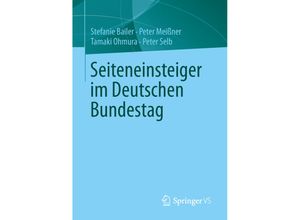 9783658010256 - Seiteneinsteiger im Deutschen Bundestag - Stefanie Bailer Peter Meißner Tamaki Ohmura Peter Selb Kartoniert (TB)