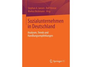 9783658010737 - Sozialunternehmen in Deutschland Kartoniert (TB)