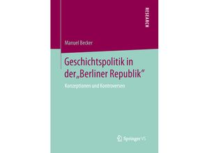 9783658032326 - Geschichtspolitik in der Berliner Republik - Manuel Becker Kartoniert (TB)