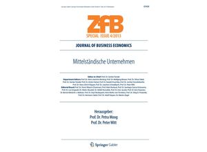 9783658040918 - ZfB Special Issue   4 2013   Mittelständische Unternehmen Kartoniert (TB)