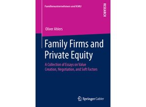 9783658040932 - Familienunternehmen und KMU   Family Firms and Private Equity - Oliver Ahlers Kartoniert (TB)