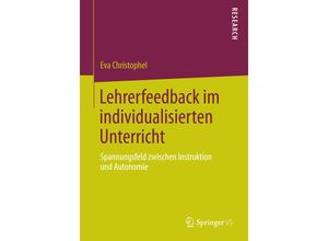 9783658050986 - Lehrerfeedback im individualisierten Unterricht - Eva Christophel Kartoniert (TB)