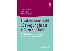 9783658051136 - Qualifikationsprofil Bewegung in der frühen Kindheit - Jutta Schneider Aida Kopic Christina Jasmund Kartoniert (TB)