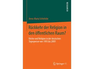 9783658051846 - Rückkehr der Religion in den öffentlichen Raum? - Anna-Maria Schielicke Kartoniert (TB)