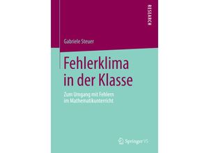 9783658052928 - Fehlerklima in der Klasse - Gabriele Steuer Kartoniert (TB)