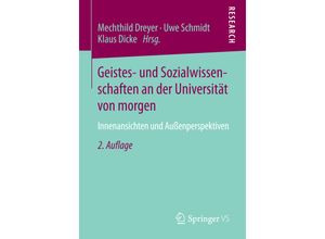 9783658055165 - Geistes- und Sozialwissenschaften an der Universität von morgen Kartoniert (TB)