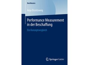 9783658056094 - BestMasters   Performance Measurement in der Beschaffung - Anja Distelzweig Kartoniert (TB)