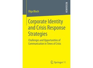 9783658062217 - Corporate Identity and Crisis Response Strategies - Olga Bloch Kartoniert (TB)