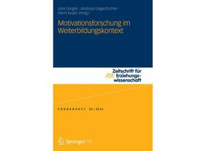 9783658066154 - Motivationsforschung im Weiterbildungskontext Kartoniert (TB)