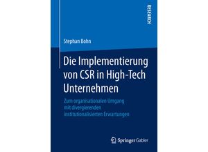 9783658067755 - Die Implementierung von CSR in High-Tech Unternehmen - Stephan Bohn Kartoniert (TB)